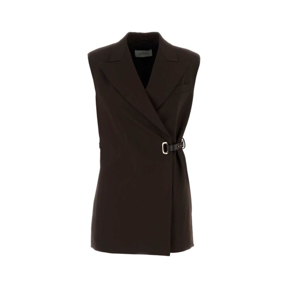 Sportmax Women Brown Stretch Viscose Gettone Vest